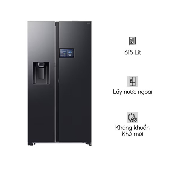 Tủ lạnh Samsung Inverter 615 lít Side By Side RS90F65D2FSV