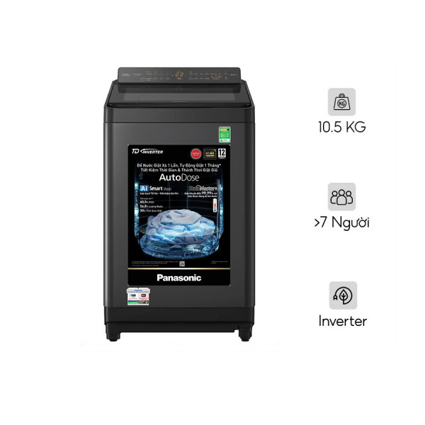 Máy Giặt Panasonic Inverter 10.5 Kg NA-FD105W3BV Lồng đứng