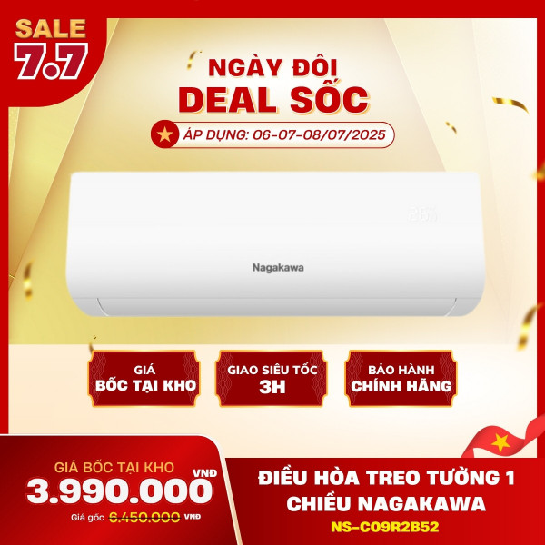 Điều hòa treo tường 1 chiều Nagakawa NS-C09R2B52