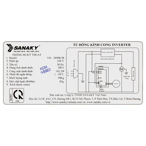 Tủ Đông Sanaky Inverter 280 lít VH-3899K3B