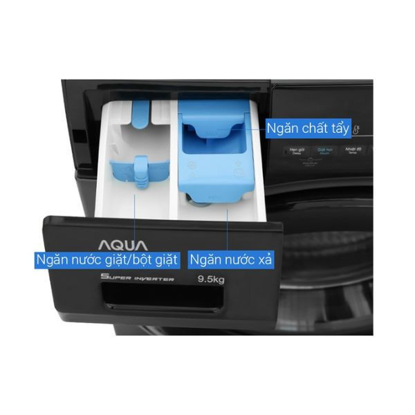Máy giặt Aqua Inverter 9.5 kg AQD-A952J.BK Lồng ngang