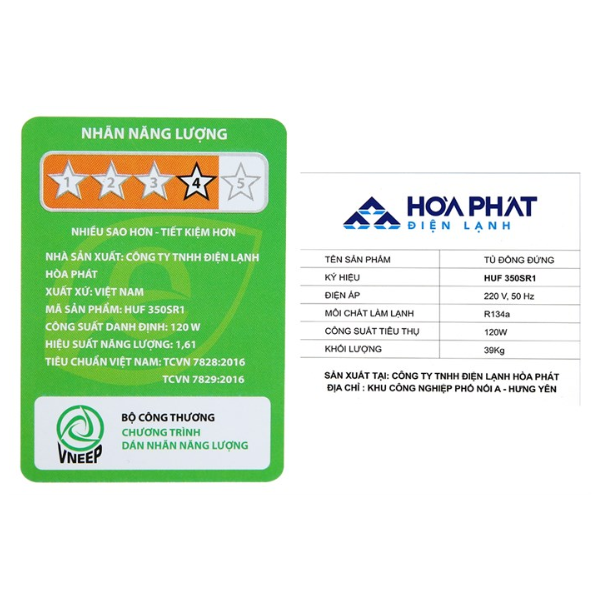 Tủ đông Hòa Phát 147 lít HUF 350SR1