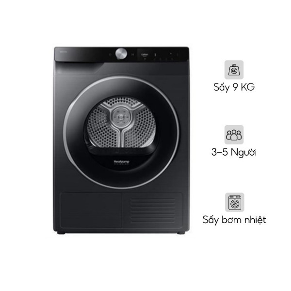 Máy sấy bơm nhiệt Samsung 9 kg DV90T6240LB/SV
