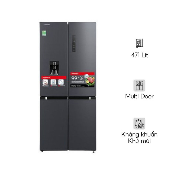 Tủ lạnh Toshiba Inverter 471 lít Multi Door GR-RF606WI-PMV(60)-AG