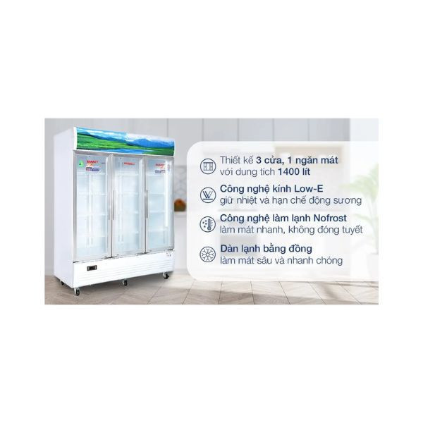 Tủ Mát Sanaky Inverter 1400 Lít VH-1520HP3