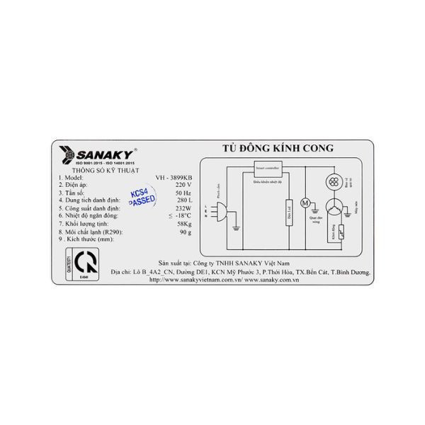 Tủ Đông Sanaky 280 lít VH-3899KB