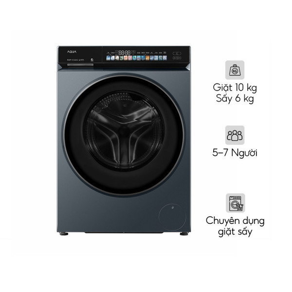 Máy giặt sấy Aqua Inverter giặt 10 kg - sấy 6 kg AWD10-BP4377U1L(GN)
