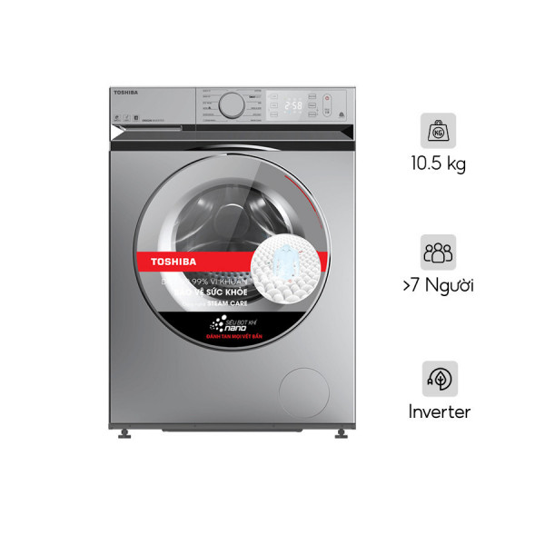 Máy giặt Toshiba inverter 10.5 kg TW-BL115A2V(SS) Lồng ngang