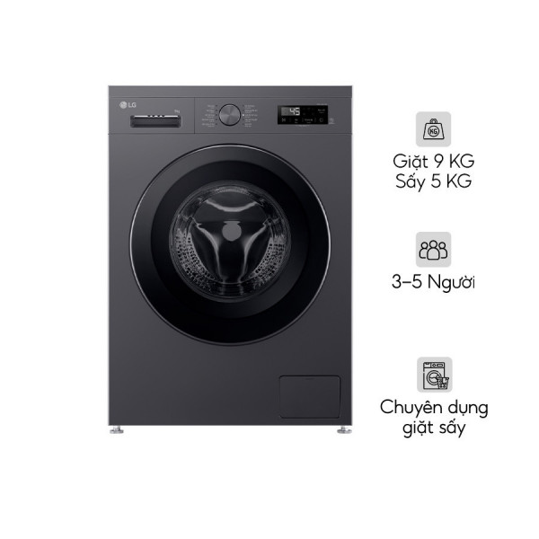 Máy giặt sấy LG Inverter giặt 9 kg - sấy 5 kg FB1209D5M
