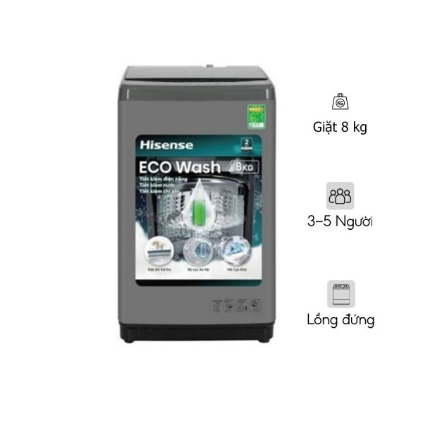 Máy giặt Hisense 8 kg WTZQ8012UT