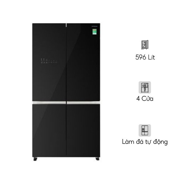 Tủ lạnh Hitachi Inverter 569 lít R-WB640VGV0 GBK (4 Cánh)