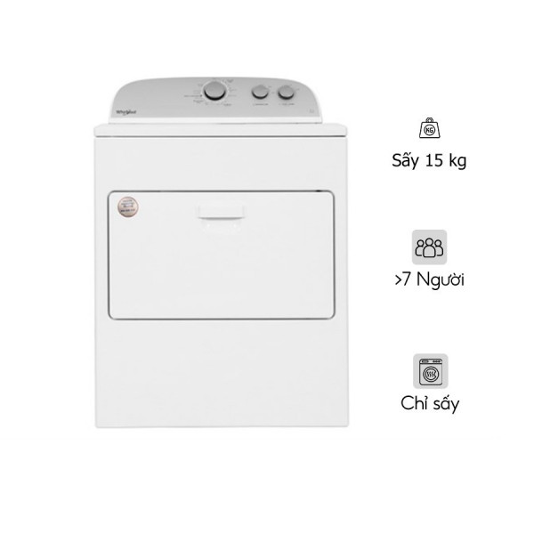 Máy sấy thông hơi Whirlpool 15 kg 3LWED4815FW0