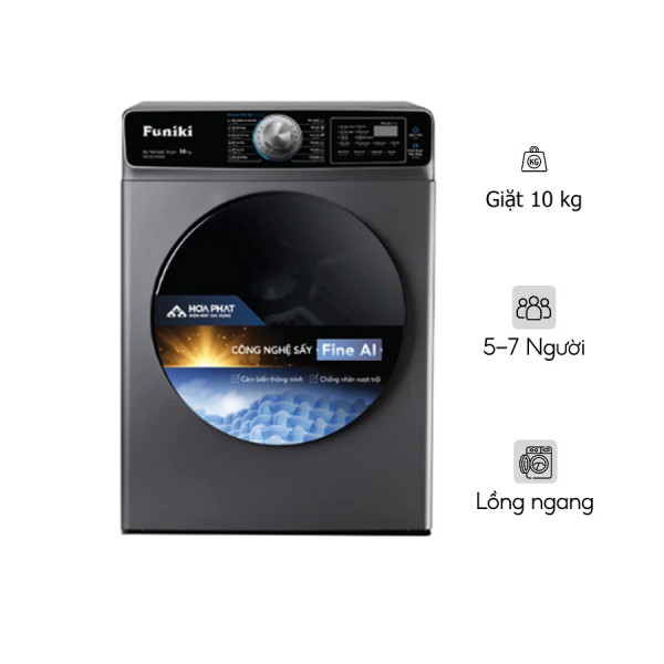 Máy sấy thông hơi Funiki 10kg HD V6100AG