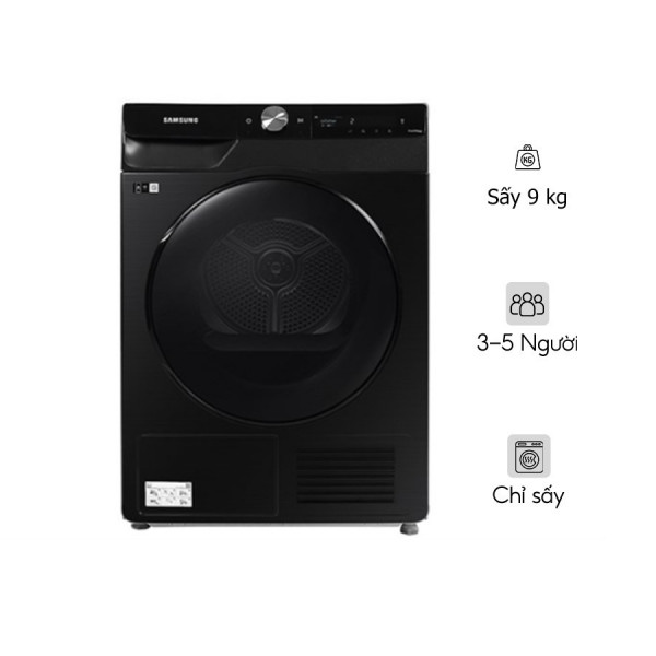 Máy sấy bơm nhiệt Samsung 9 Kg DV90T7240BB/SV