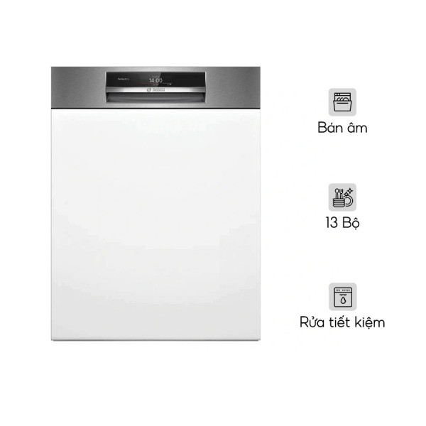Máy rửa bát bán âm Bosch SMI8ZDS81T seri 8 sấy Zeolith