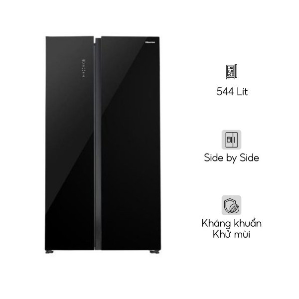 Tủ lạnh Hisense Inverter 544 lít Side By Side RS708N4EBU