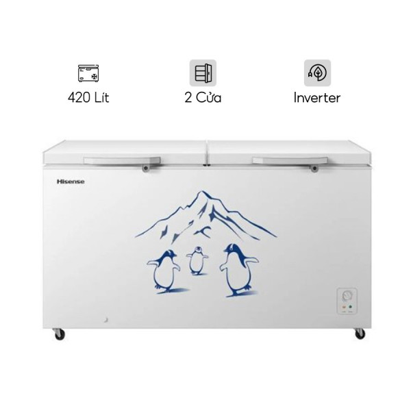 Tủ Đông Hisense Inverter 420 Lít FC520D4EWC1