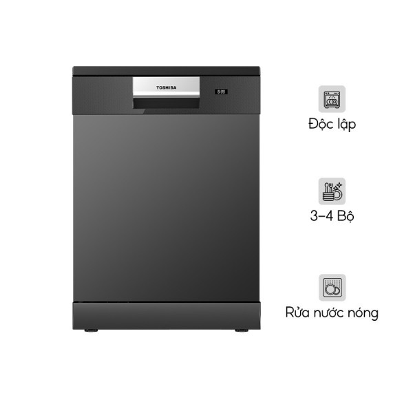 Máy rửa bát độc lập 15 bộ Toshiba DW-15F7(G)-VN
