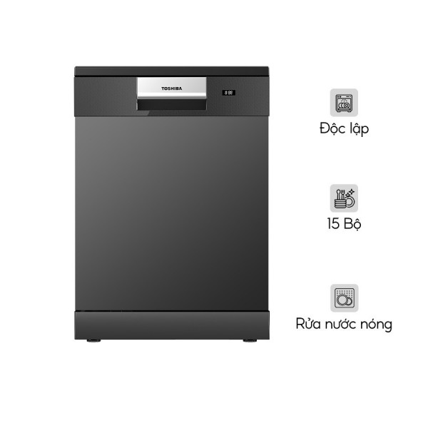 Máy rửa bát độc lập 15 bộ Toshiba DW-15F7(G)-VN