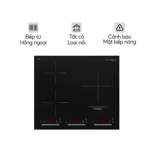 Bếp từ hồng ngoại 3 vùng nấu âm Junger CEJ-300-IIF 5400W