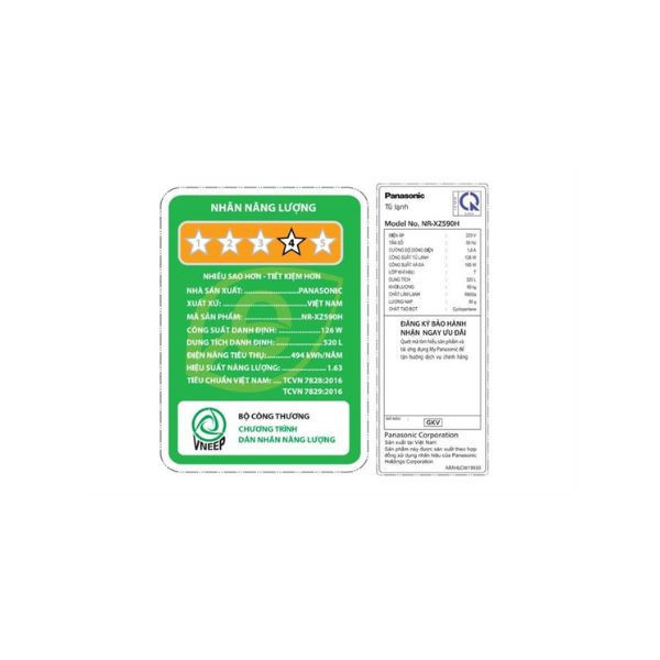 Tủ lạnh Panasonic Inverter 520 lít Multi Door NR-XZ590HGKV