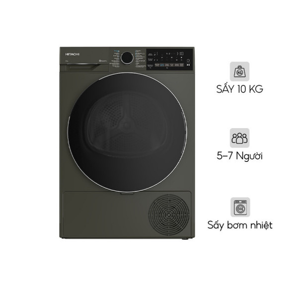 Máy sấy bơm nhiệt Hitachi 10 kg TD-100XFVEM