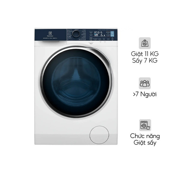 Máy giặt sấy Electrolux UltimateCare 700 Inverter giặt 11 kg - sấy 7 kg EWW1142Q7WB