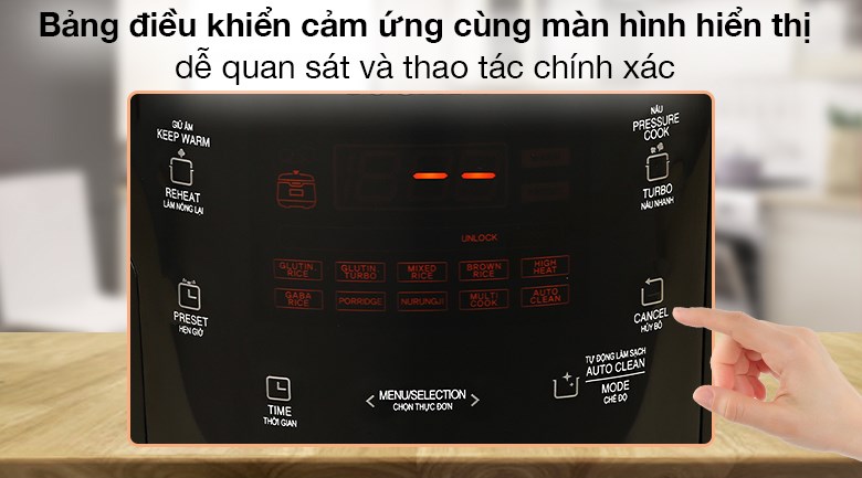 Nồi cơm điện tử áp suất Cuckoo 1.8 lít CRP-PK1000S/BKCGVNCV 
