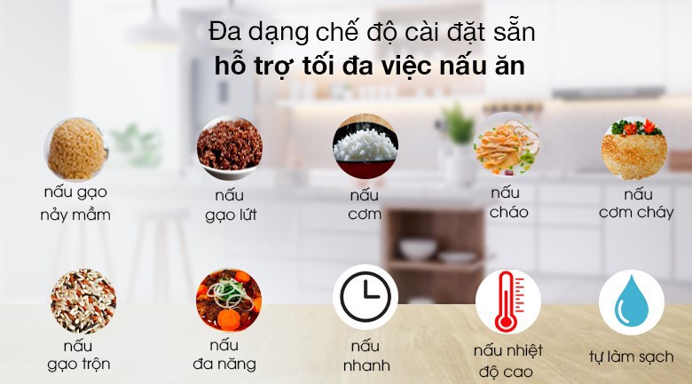 Nồi cơm điện tử áp suất Cuckoo 1.8 lít CRP-PK1000S/BKCGVNCV 
