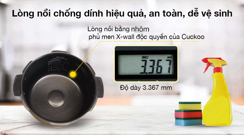 Nồi cơm điện tử áp suất Cuckoo 1.8 lít CRP-PK1000S/BKCGVNCV 