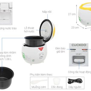 Nồi cơm điện CUCKOO CR-0671/YWVNCV MÀU VÀNG DUNG TÍCH 1.0L