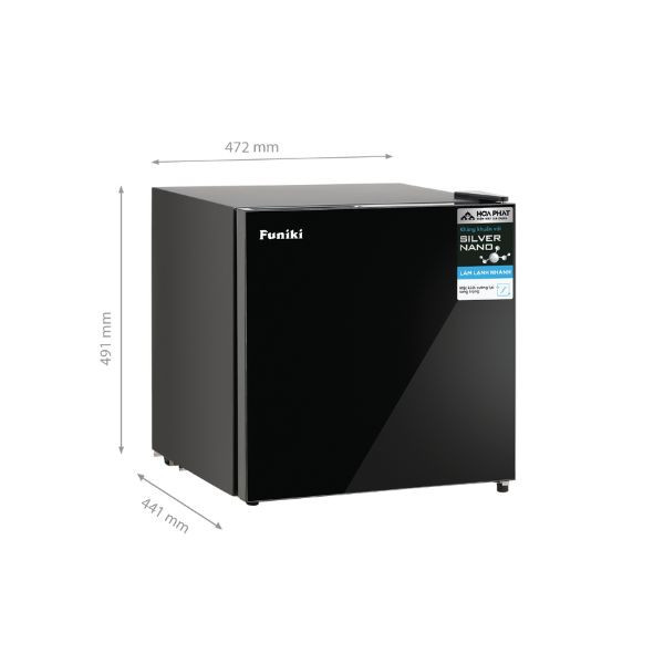 Tủ lạnh Funiki mini cánh kính HR S646GB 46 lít