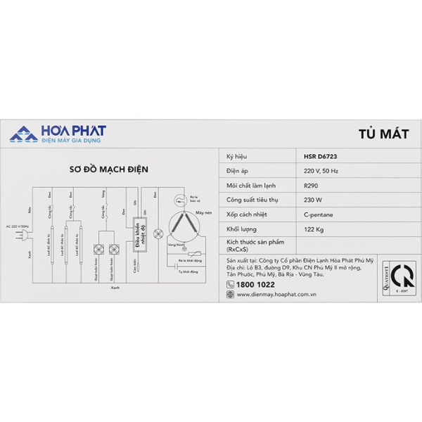 Tủ mát Hòa Phát 723 lít HSR D6723