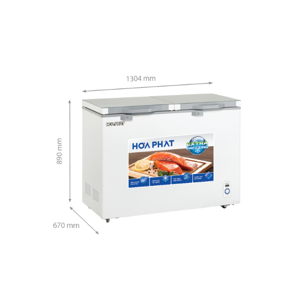 Tủ đông Hòa Phát cánh kính HPF AD6352.T1 352 lít