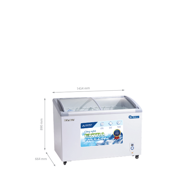 Tủ đông trưng bày Hòa Phát Inverter HSF AD8451.C1 451 lít