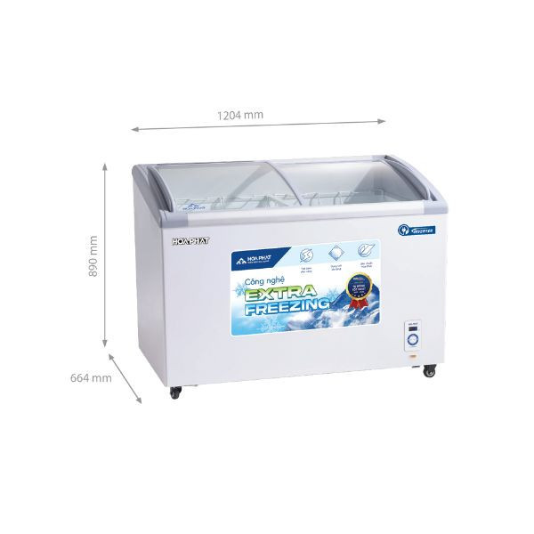 Tủ đông trưng bày Hòa Phát Inverter HSF AD8357.C1 357 lít