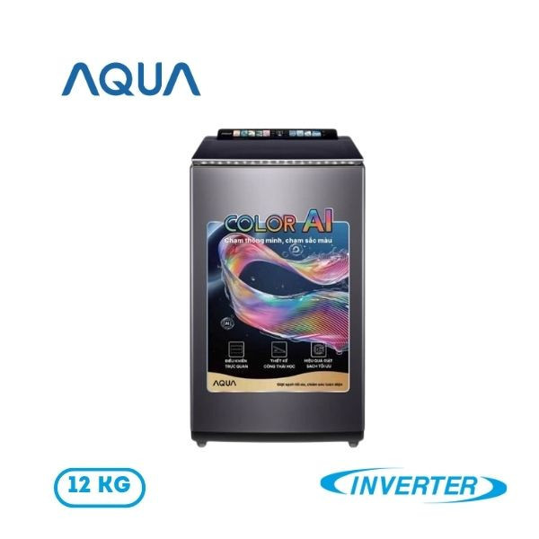 Máy giặt Aqua Inverter 12 kg AWM12-BSR1K(BU) Lồng đứng